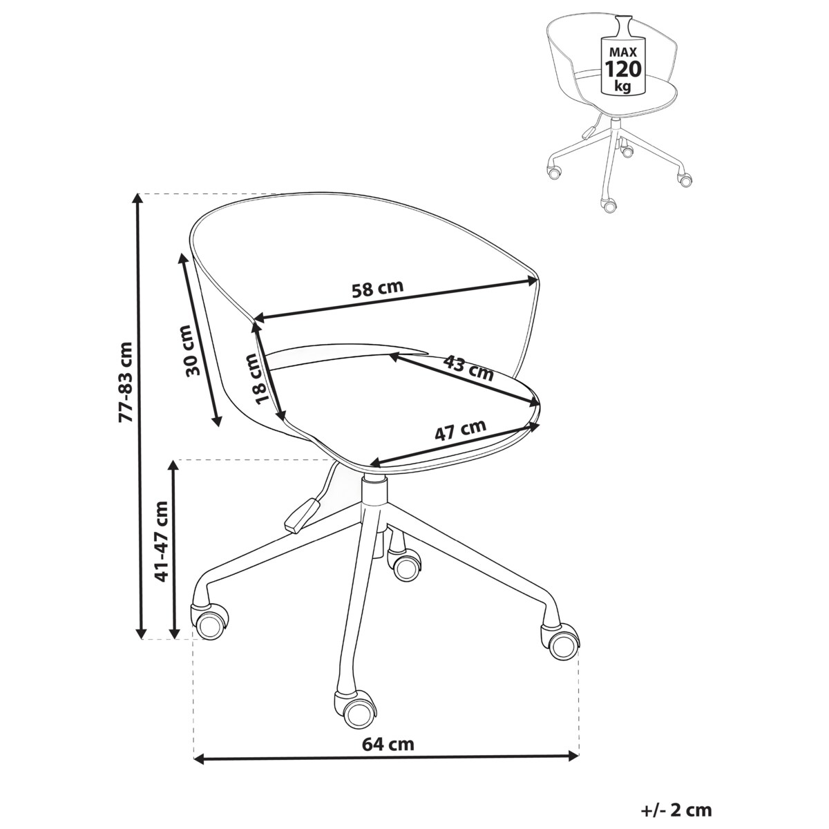 Krzesło biurowe GLEEFUL Zielony