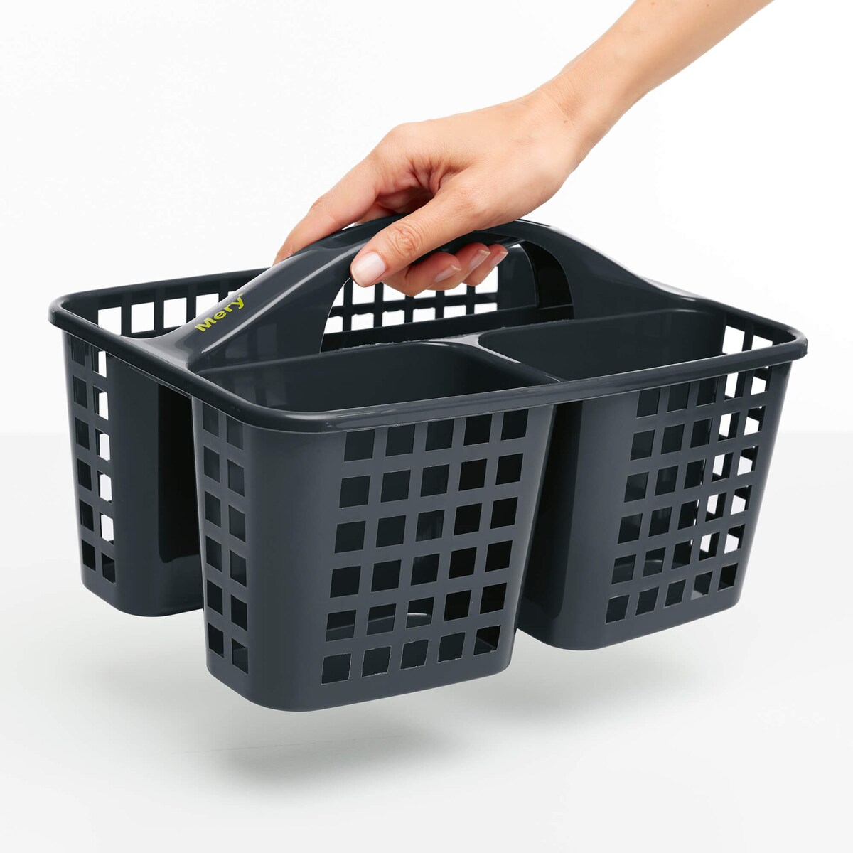 Koszyk na akcesoria do sprzątania Mery - 31 cm, Szary