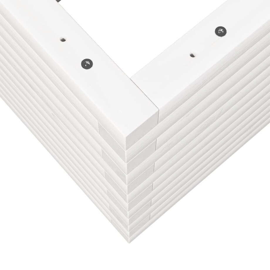 vidaXL Donica ogrodowa, biała, 90x60x46 cm, lite drewno sosnowe