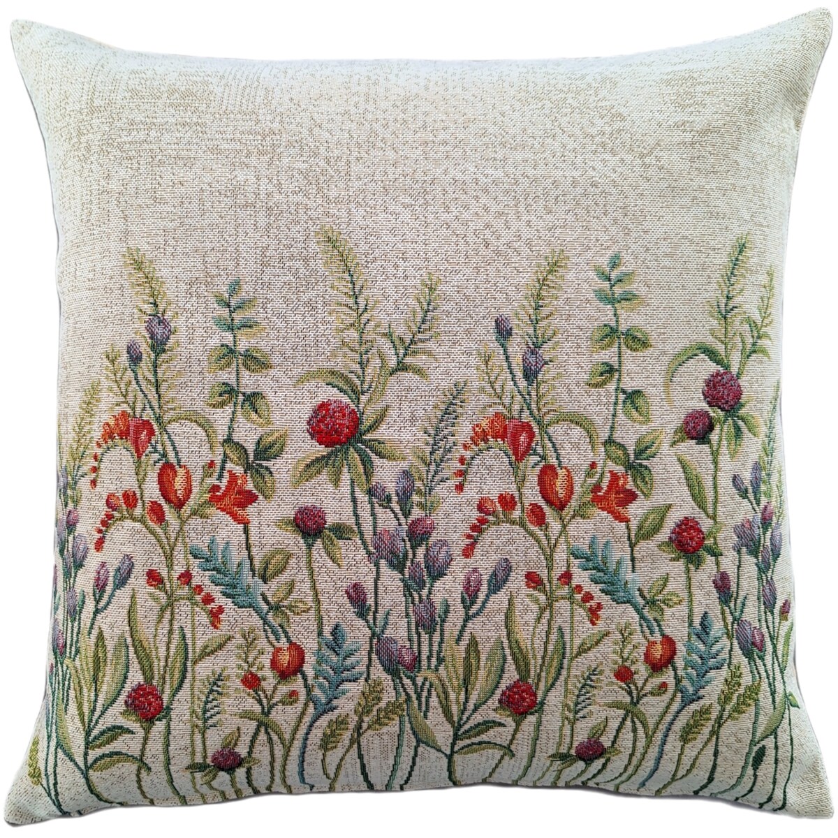 Poszewka Na Poduszkę Jasiek 45X45 Cm Żakardowa Dekoracyjna Ozobna Ogród