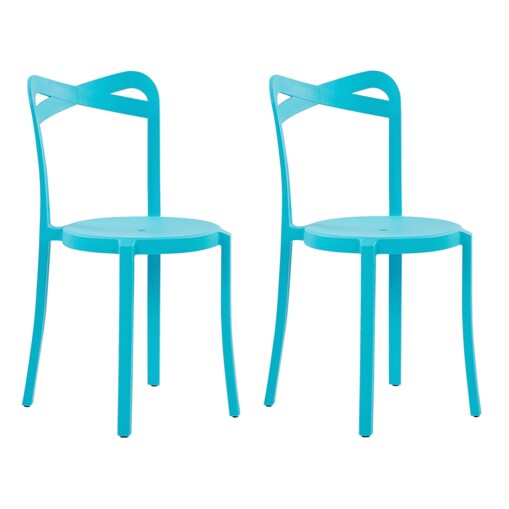 Zestaw 2 krzeseł do jadalni niebieski CAMOGLI