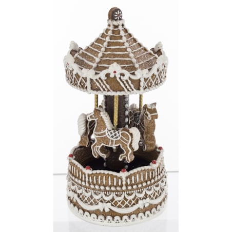 Karuzela z pozytywką brązowa 22x11,5 cm