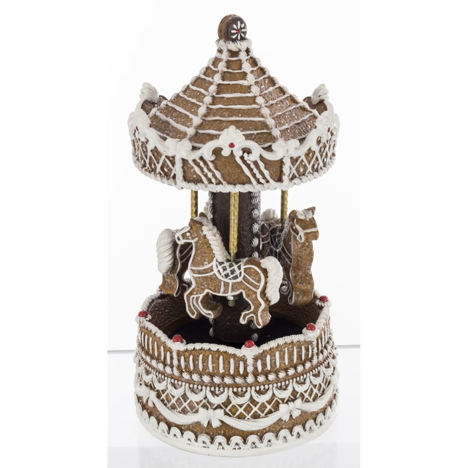 Karuzela z pozytywką brązowa 22x11,5 cm