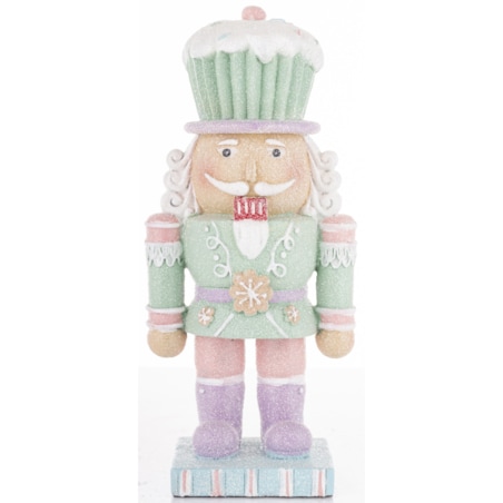 Figurka - Dziadek do orzechów 23x10x7 cm MUFINKOWY