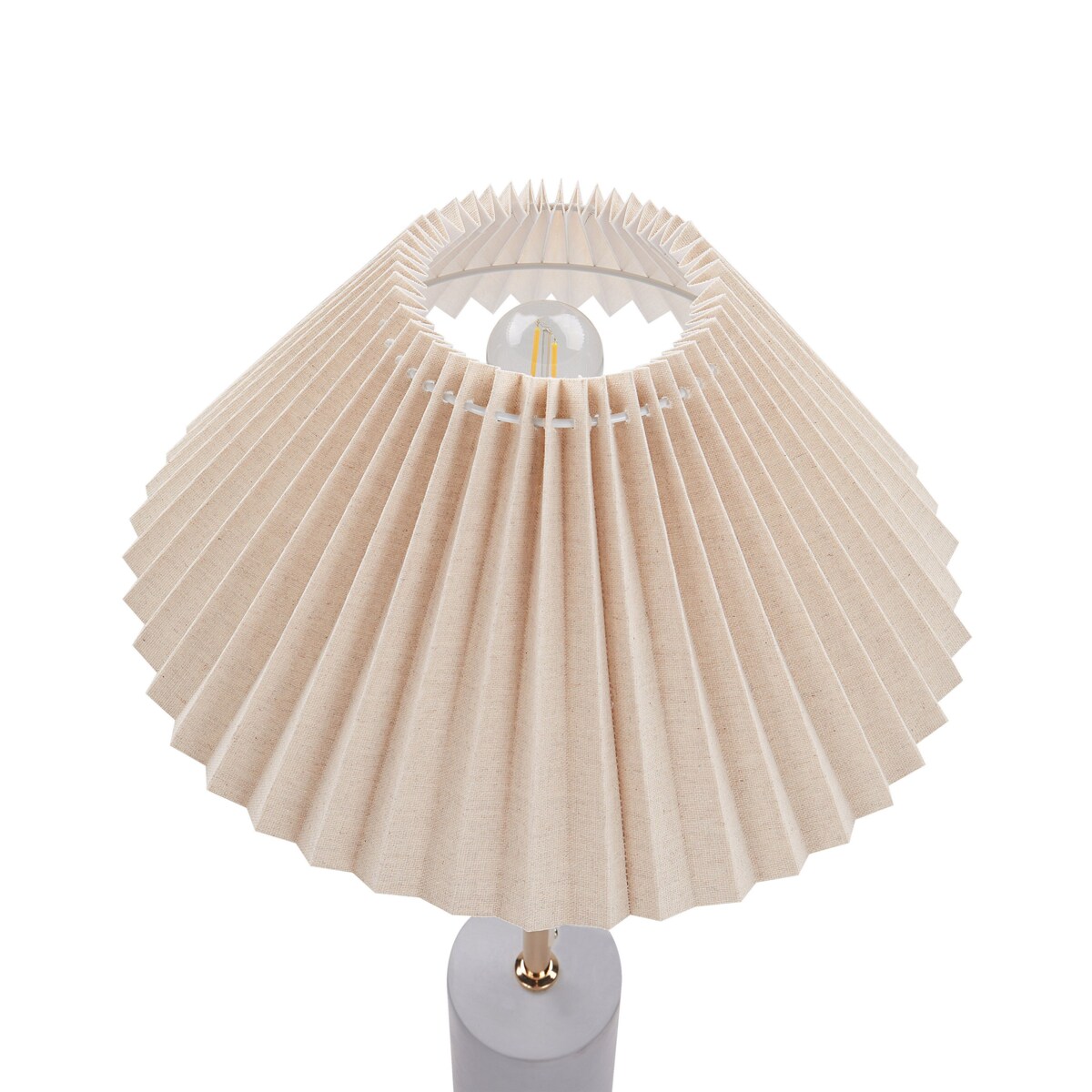 Lampa stołowa lniana beżowa BALUARTE