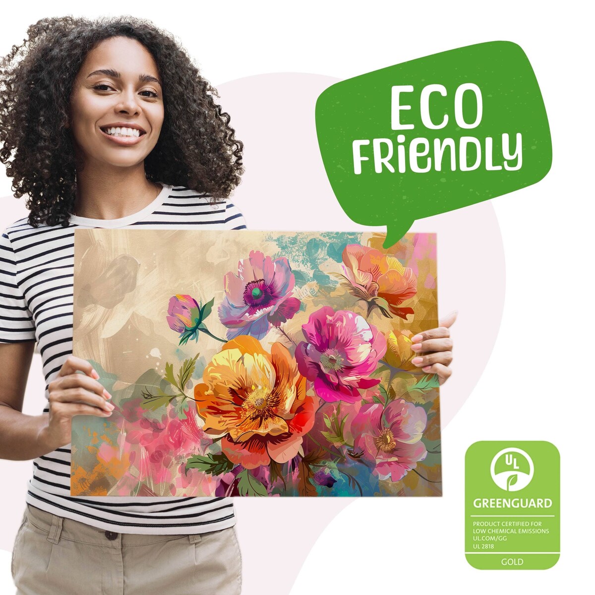 Obraz Na Płótnie Do Jadalni Akwarelowe Polne Kwiaty Natura Rośliny 70x50cm