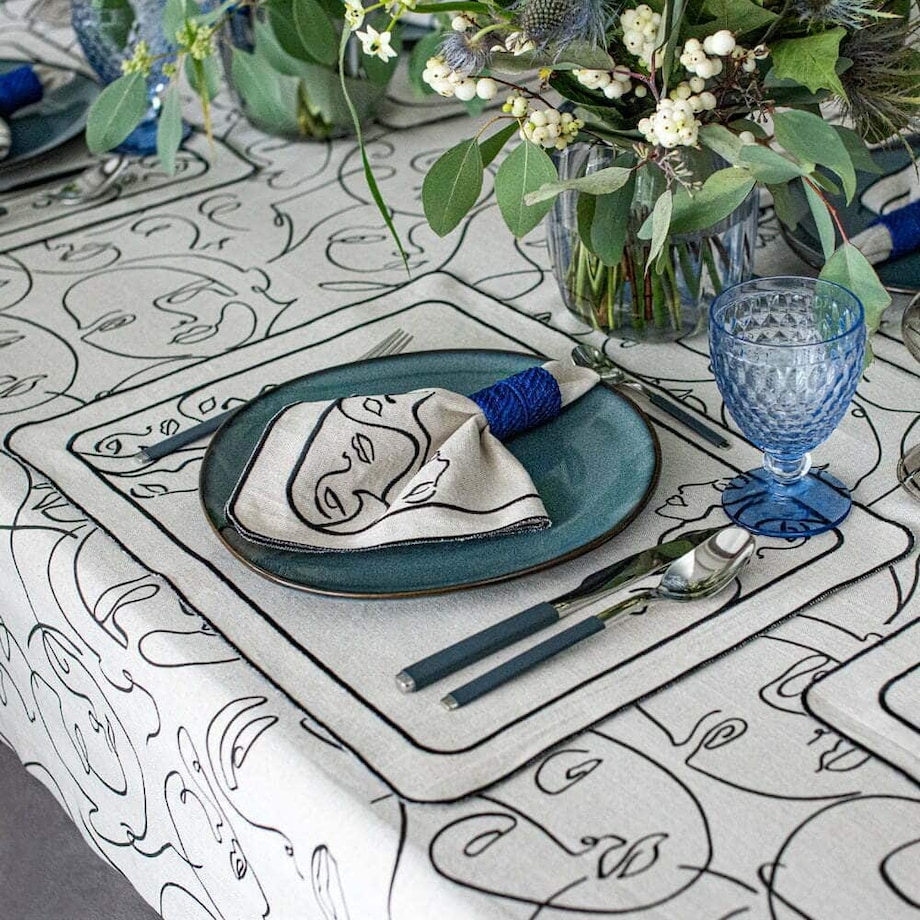 Obrączki na serwetki Blue Rings - 6 sztuk