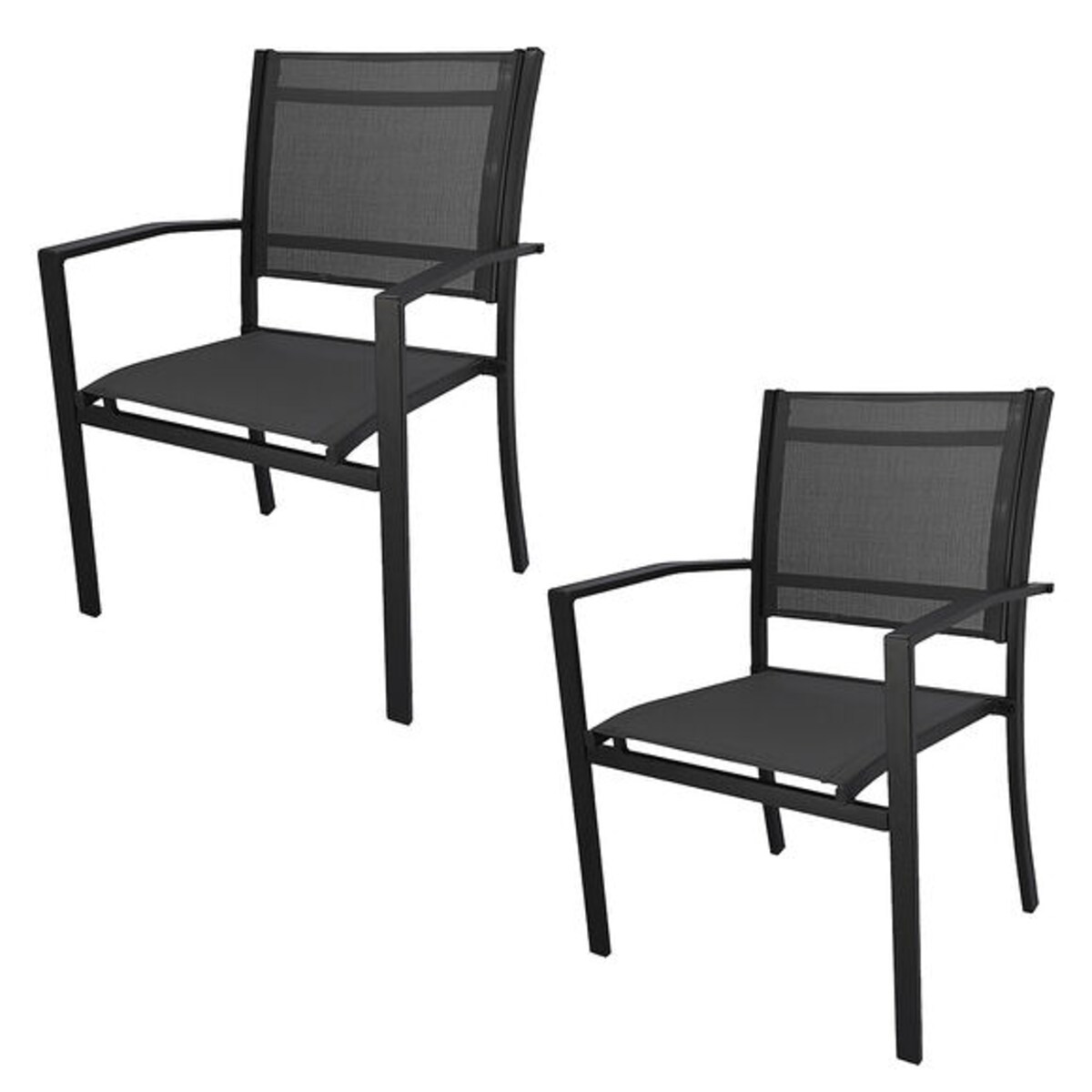 2 X Krzesło Ogorodowe Balkonowe Balkon Taras Komplet Zestaw Stal Nowoczesne