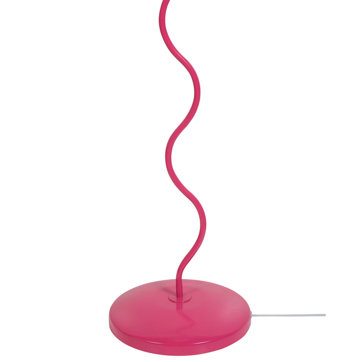 Lampa podłogowa metalowa różowa z białym JIKAWO