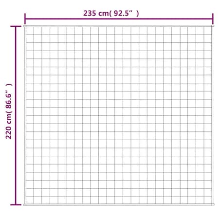 vidaXL Koc obciążeniowy, szary, 220x235 cm, 11 kg, tkanina