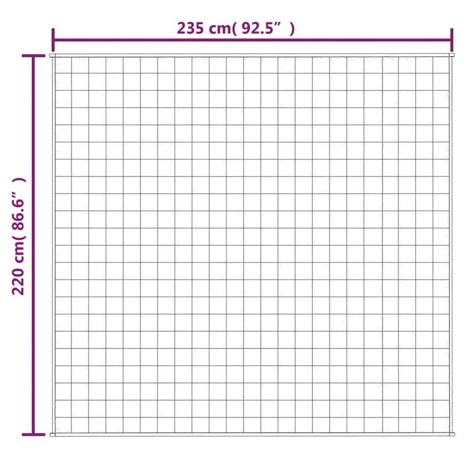 vidaXL Koc obciążeniowy, szary, 220x235 cm, 11 kg, tkanina