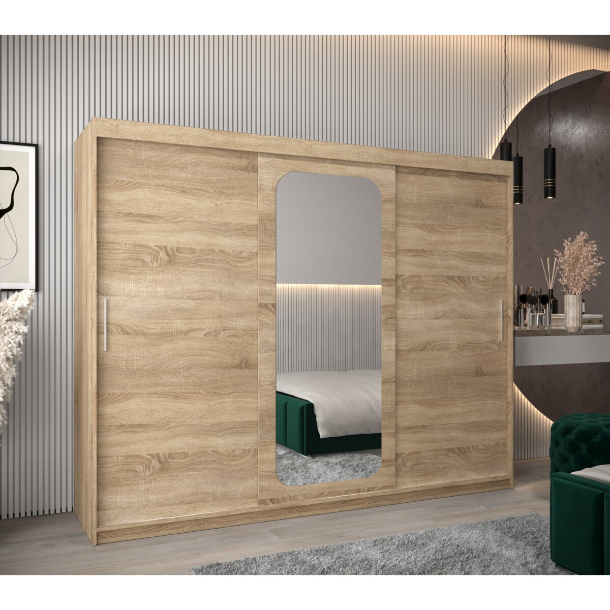 Szafa przesuwna Garderoba PROMO T2 250 sonoma/sonoma