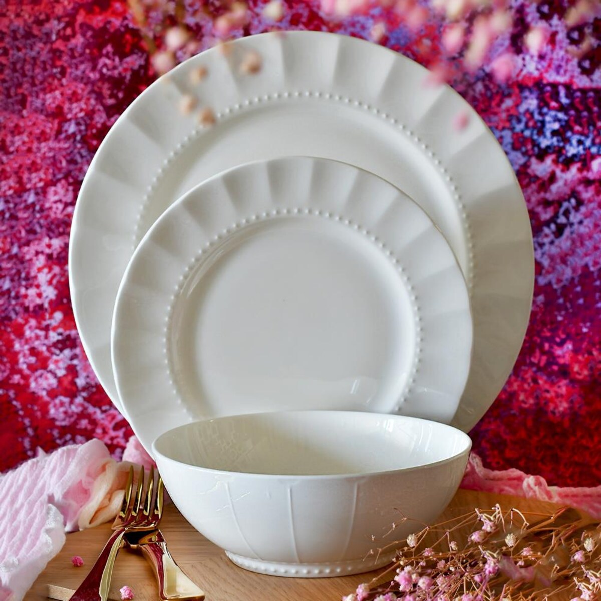 VILLA ITALIA Serwis obiadowy porcelanowy na 6 osób MATTINA