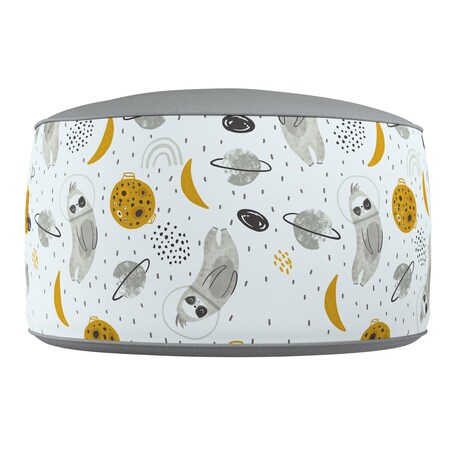 Puf dwukolorowy Coli, biało-szara, 50x25 cm, Magic Collection