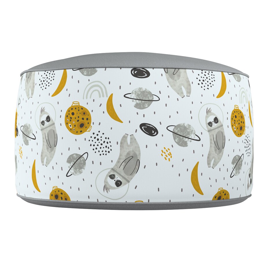 Puf dwukolorowy Coli, biało-szara, 50x25 cm, Magic Collection