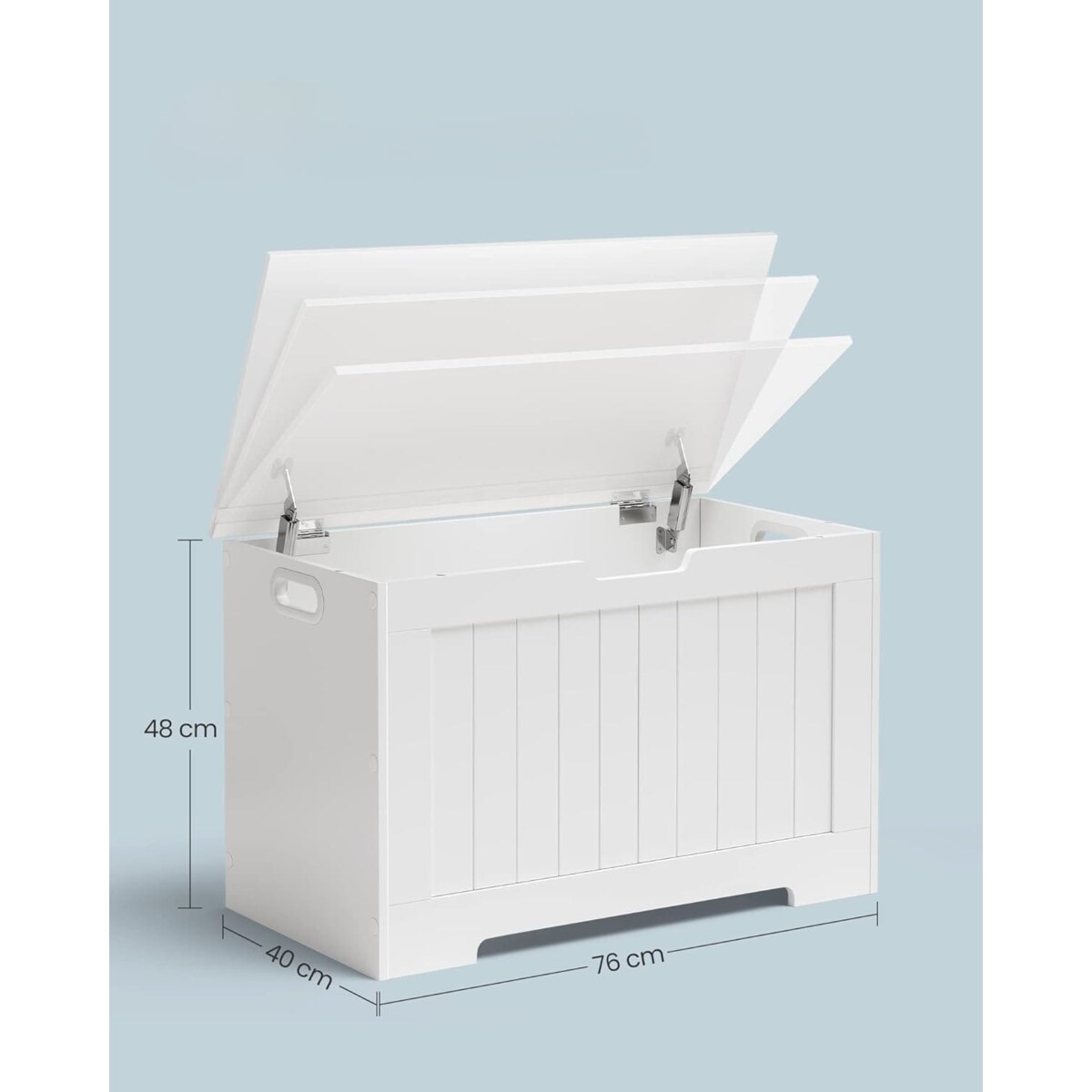 Skrzynia Z Siedziskiem 76X40X48 Cm Biały