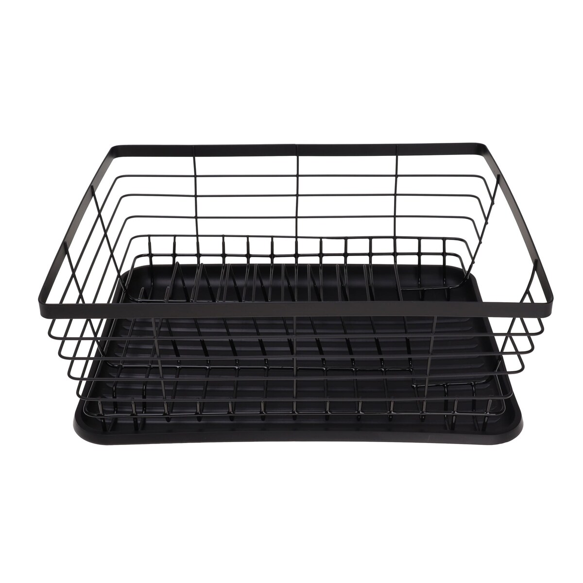 Suszarka do naczyń stojąca jednopoziomowa 36x30x14.5cm czarna KINGHOFF