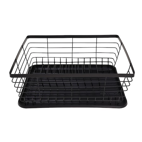 Suszarka do naczyń stojąca jednopoziomowa 36x30x14.5cm czarna KINGHOFF