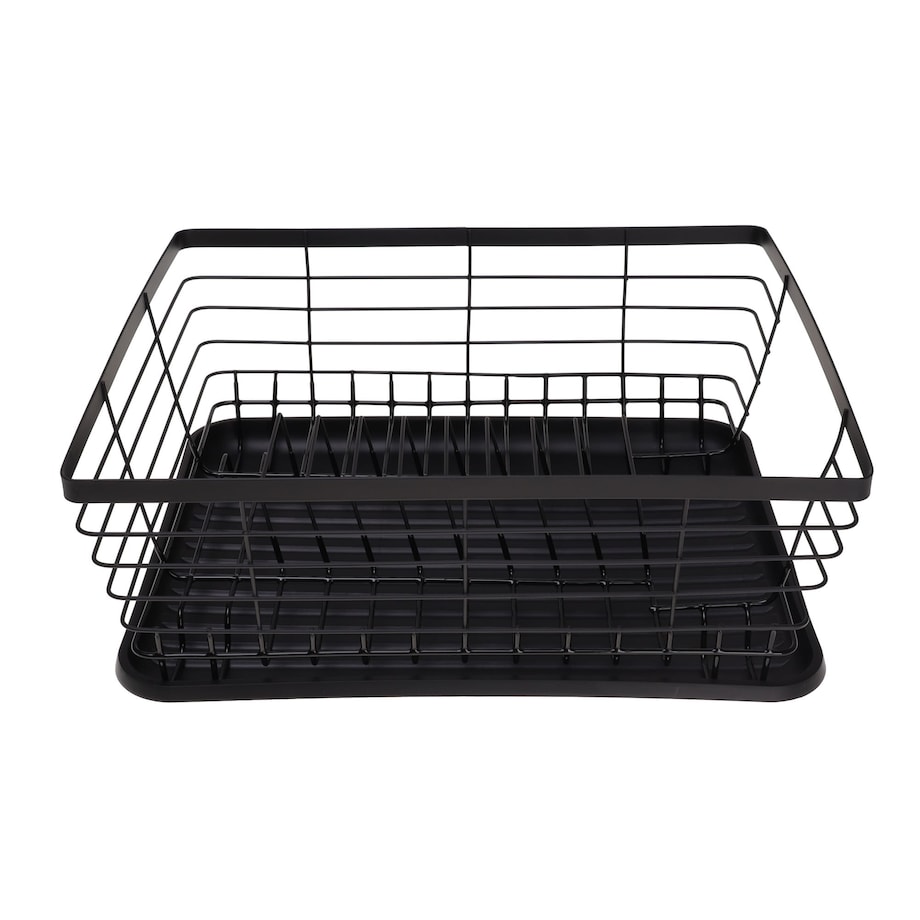 Suszarka do naczyń stojąca jednopoziomowa 36x30x14.5cm czarna KINGHOFF