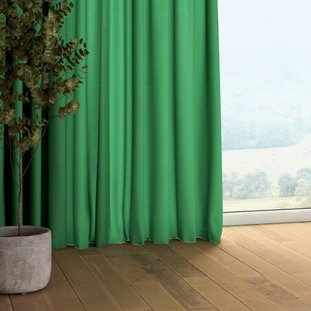 Zasłona na taśmie marszczącej 1 szt. 130x260 butelkowa zieleń