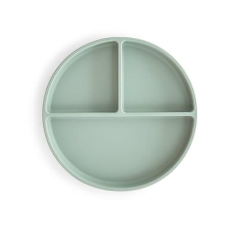 Mushie Silikonowy Talerzyk Dzielony dla Dziecka Cambridge Blue