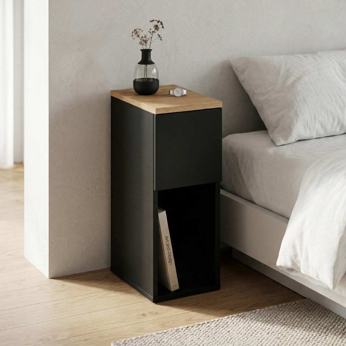 Wąski stolik pomocniczny TENY, 20 x 30 x 55 cm