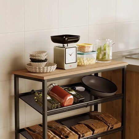 Regał szafka kuchenna jasny brąz retro półka loft 75 cm