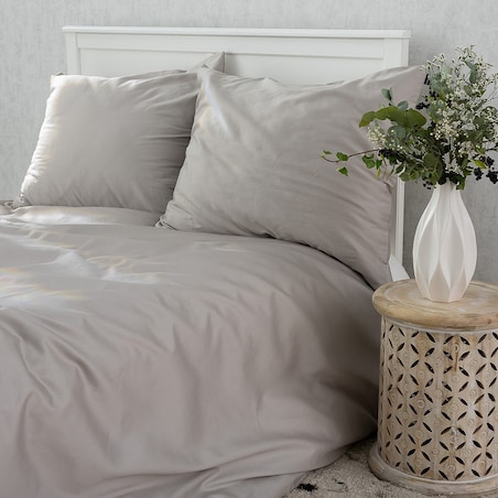 Pościel z satyny bawełnianej Beige 160x200 cm, 160x200 cm