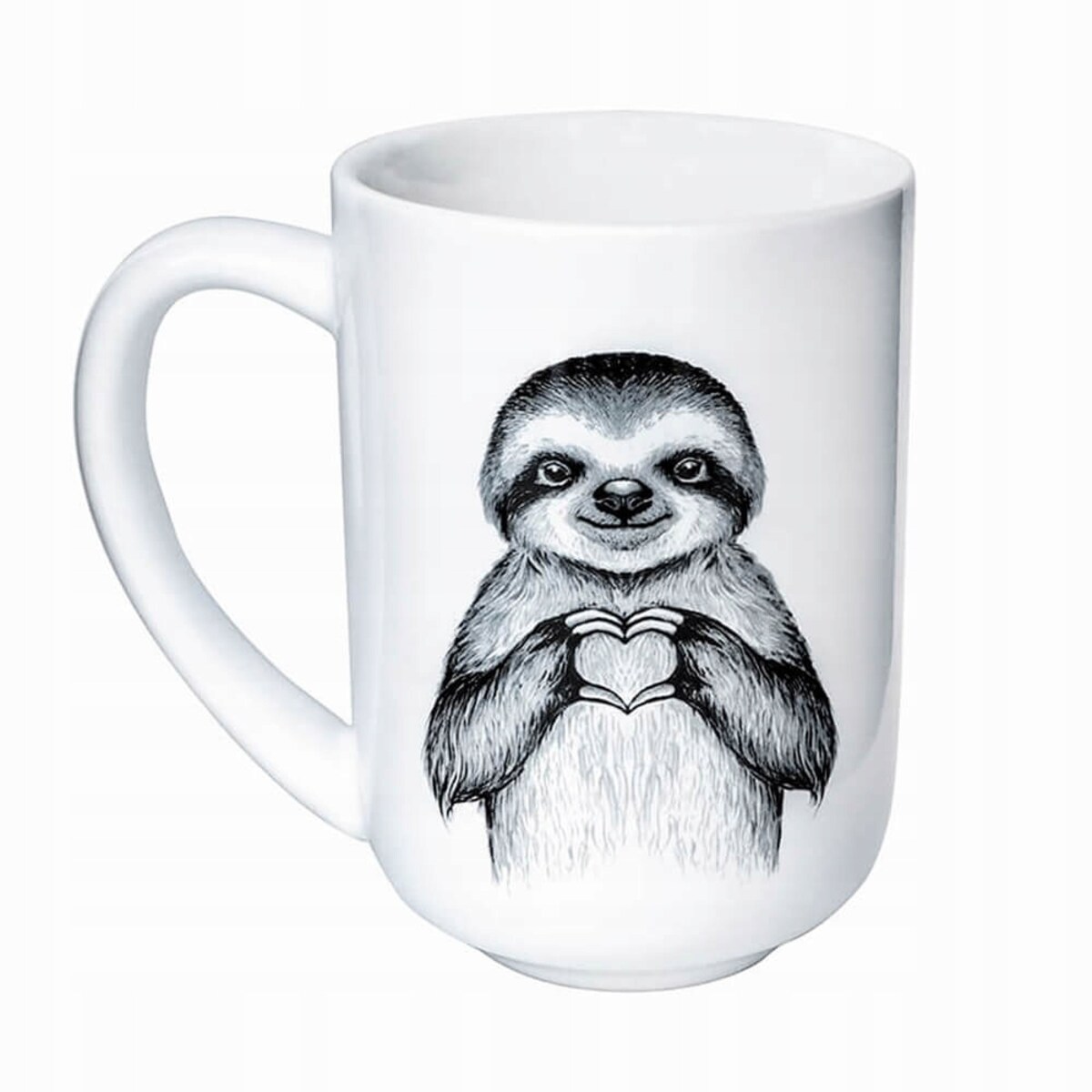 Porcelanowy kubek z uchwytem SZOP I LENIWIEC do kawy herbaty czekolady 400ml - prezent upominek dla kobiety faceta babci dziadka mamy taty dziewczyny chłopaka