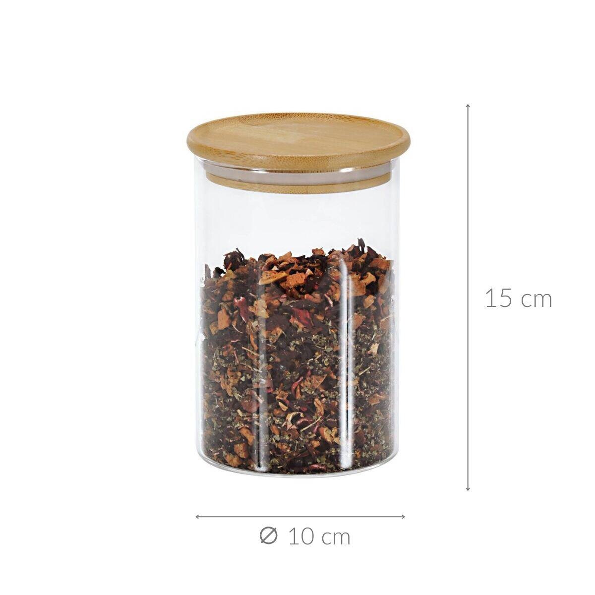 Pojemnik szklany z pokrywką z bambusa, 800 ml, KESPER