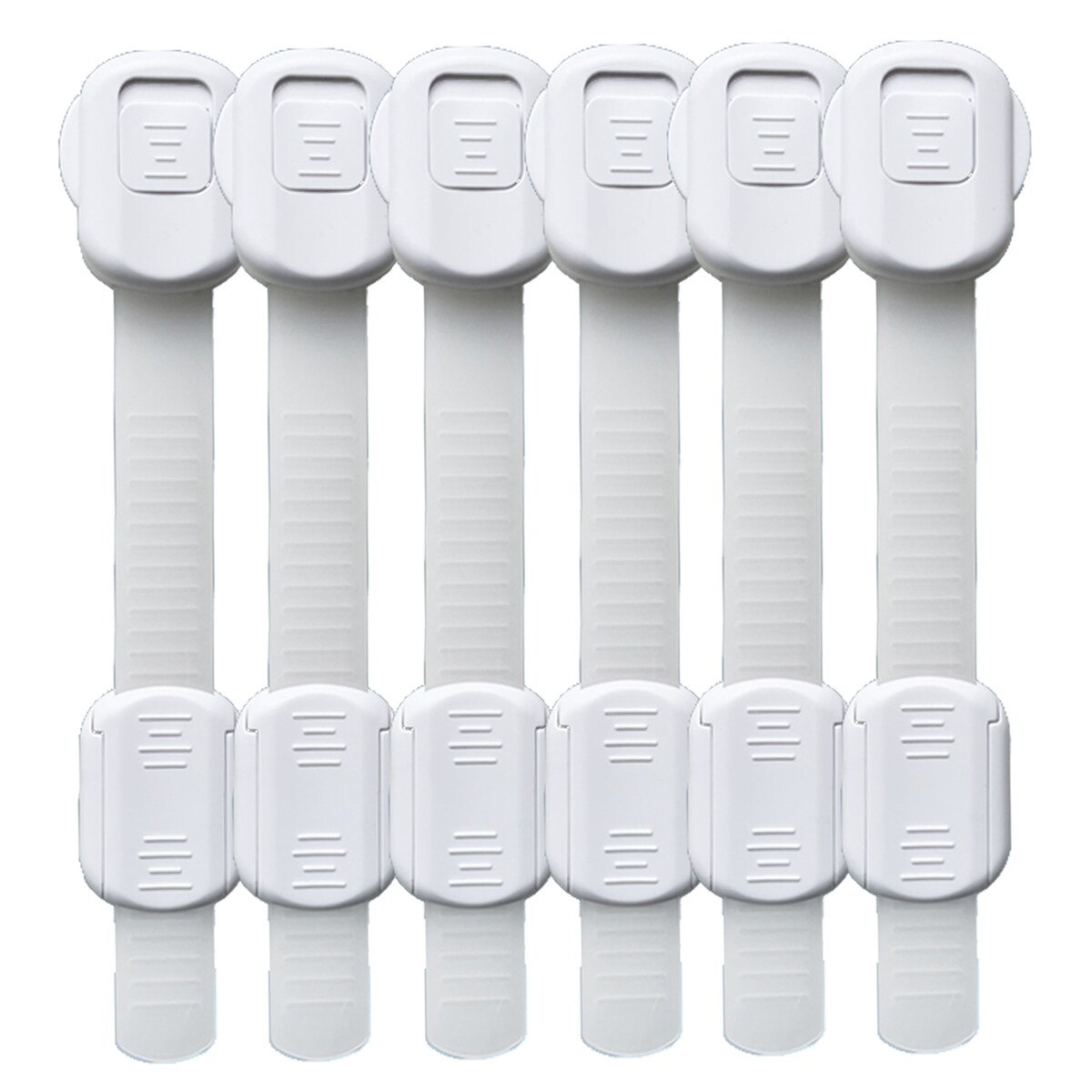 zabezpieczenia szaf i szuflad z podwójnym przyciskiem i regulacją, sipo, zestaw 6 sztuk