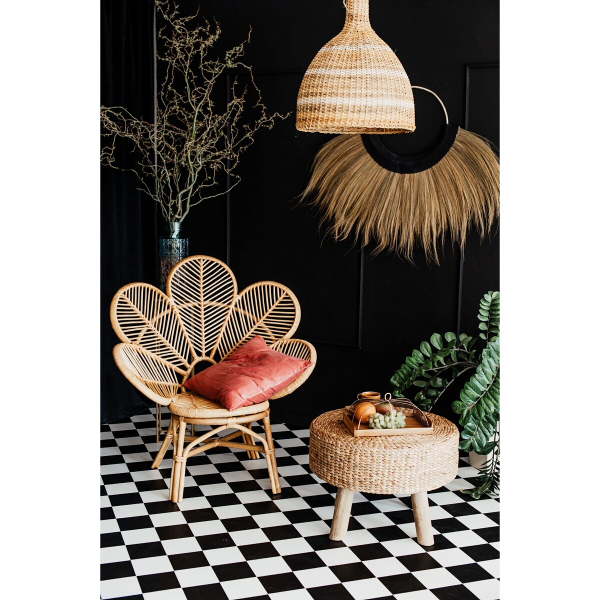 DEKORACJA ŚCIENNA TRAWA MORSKA NATURALNA