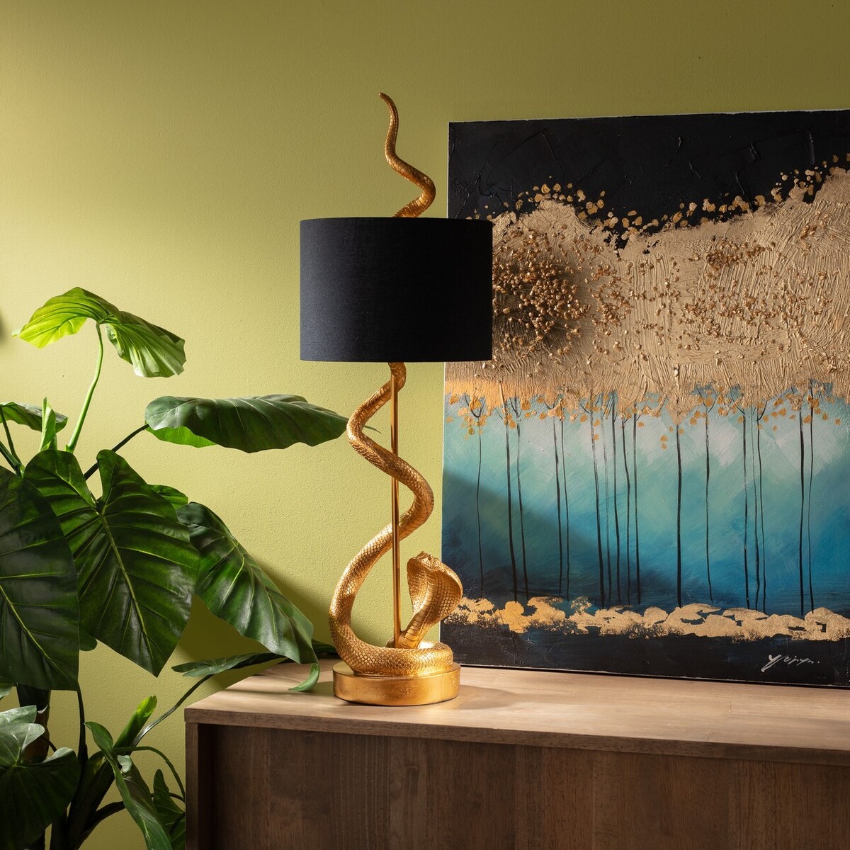 Lampa stołowa Cobra 80cm, 25 x 25 x 80 cm