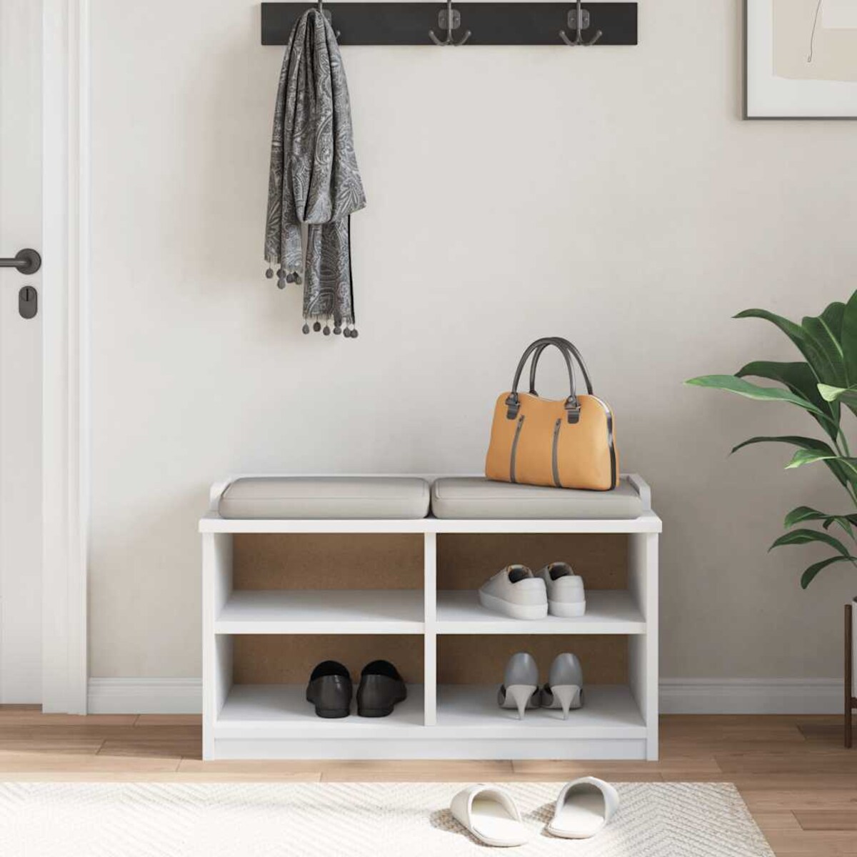 vidaXL Ławka do przedpokoju "SANDNES" 87x40x50 cm Drewno lite Sosna