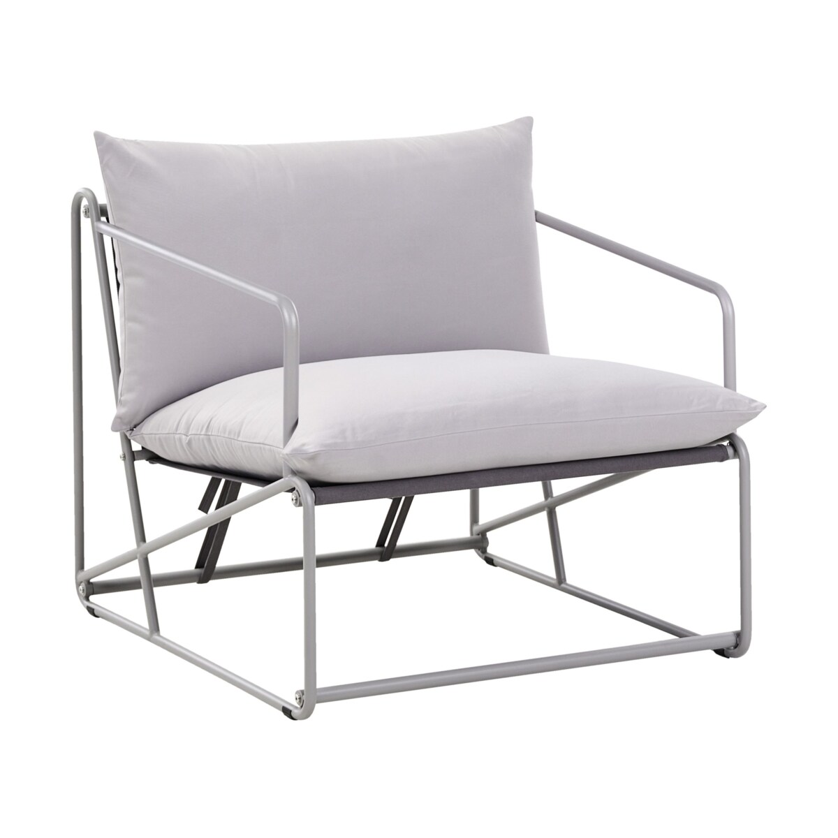 Zestaw ogrodowy dla 3 osób PONTE Metal Szary