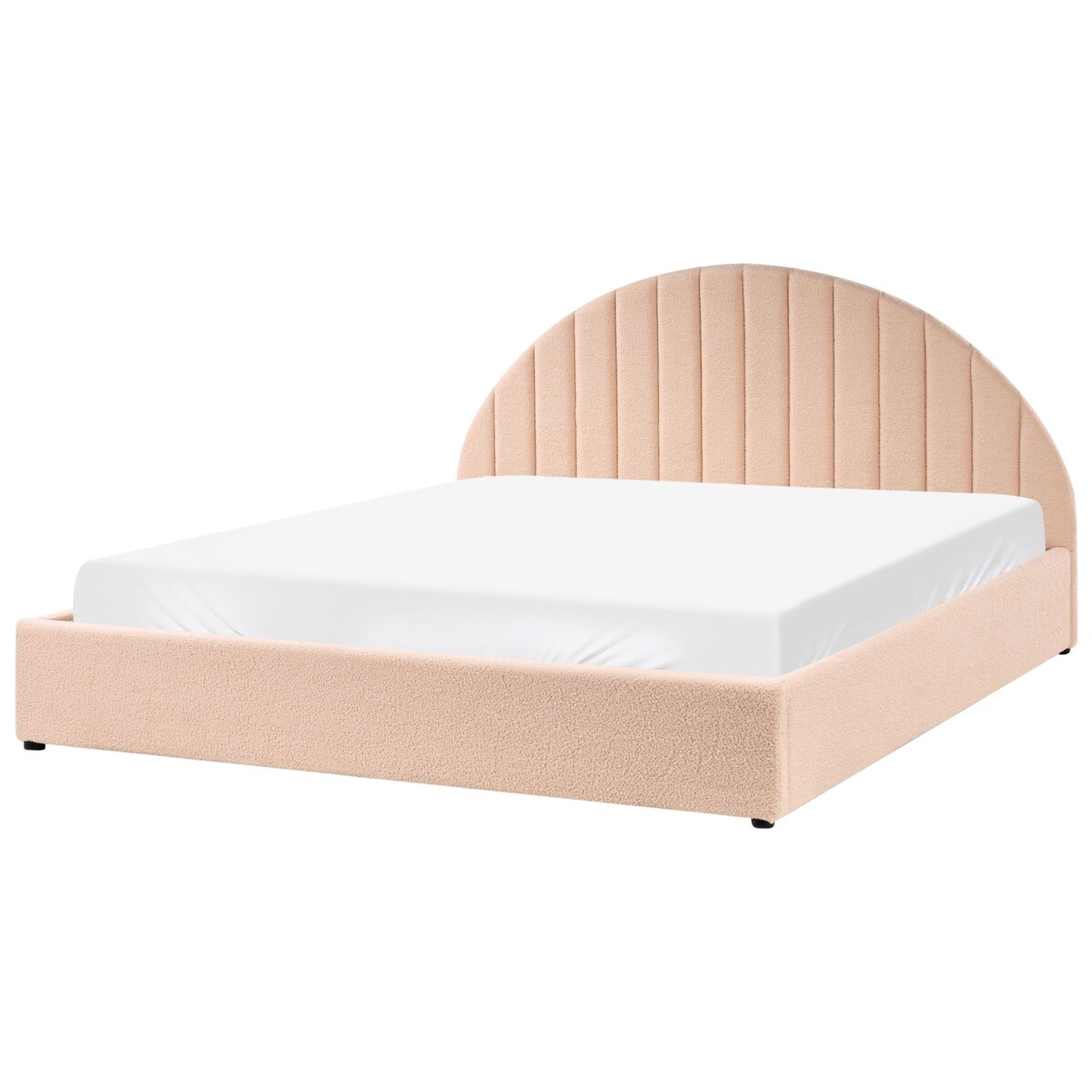 Łóżko z pojemnikiem Boucle CHADENET 180 x 200 cm Brzoskwiniowy