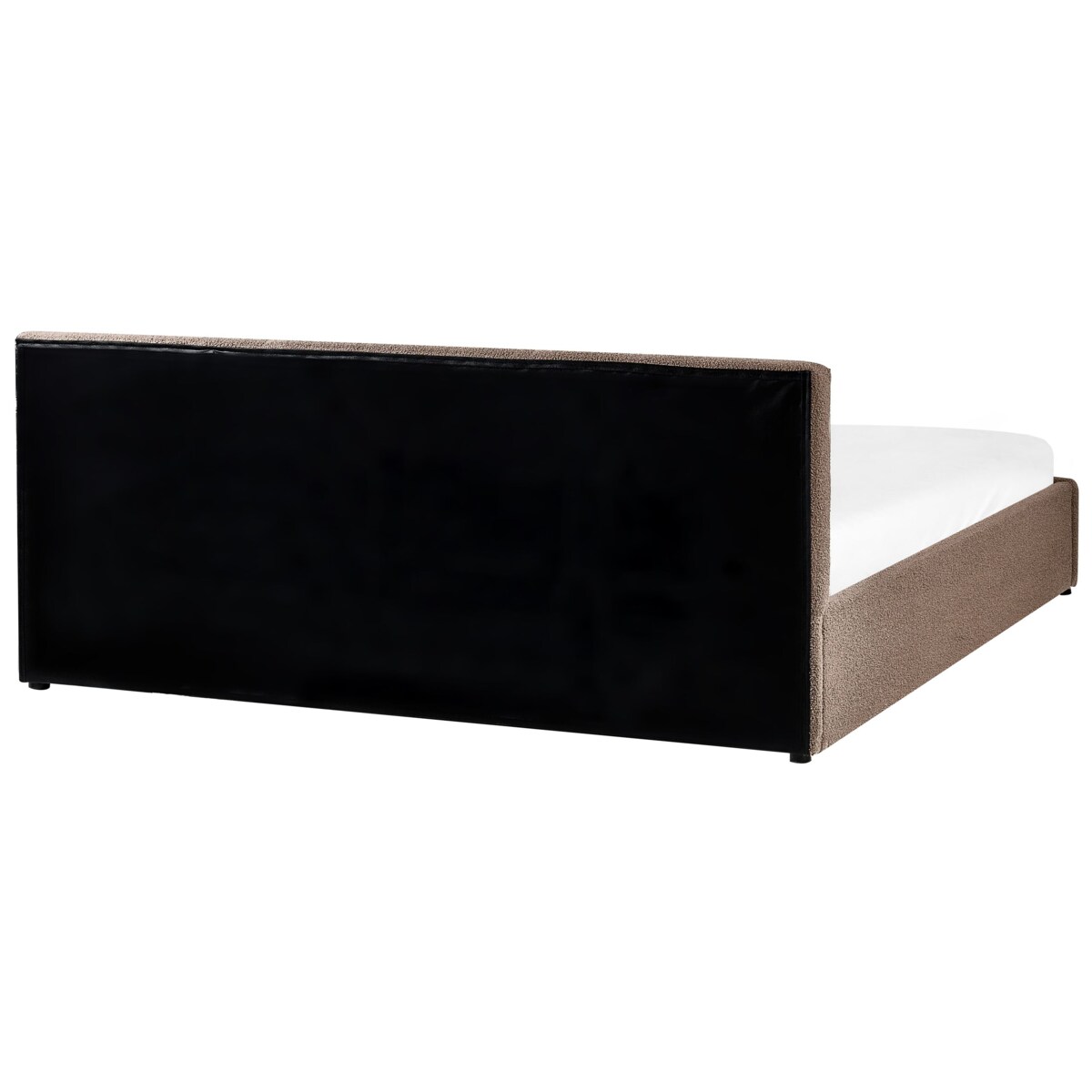 Łóżko z pojemnikiem Boucle BOUSSE 180 x 200 cm Beżowoszary