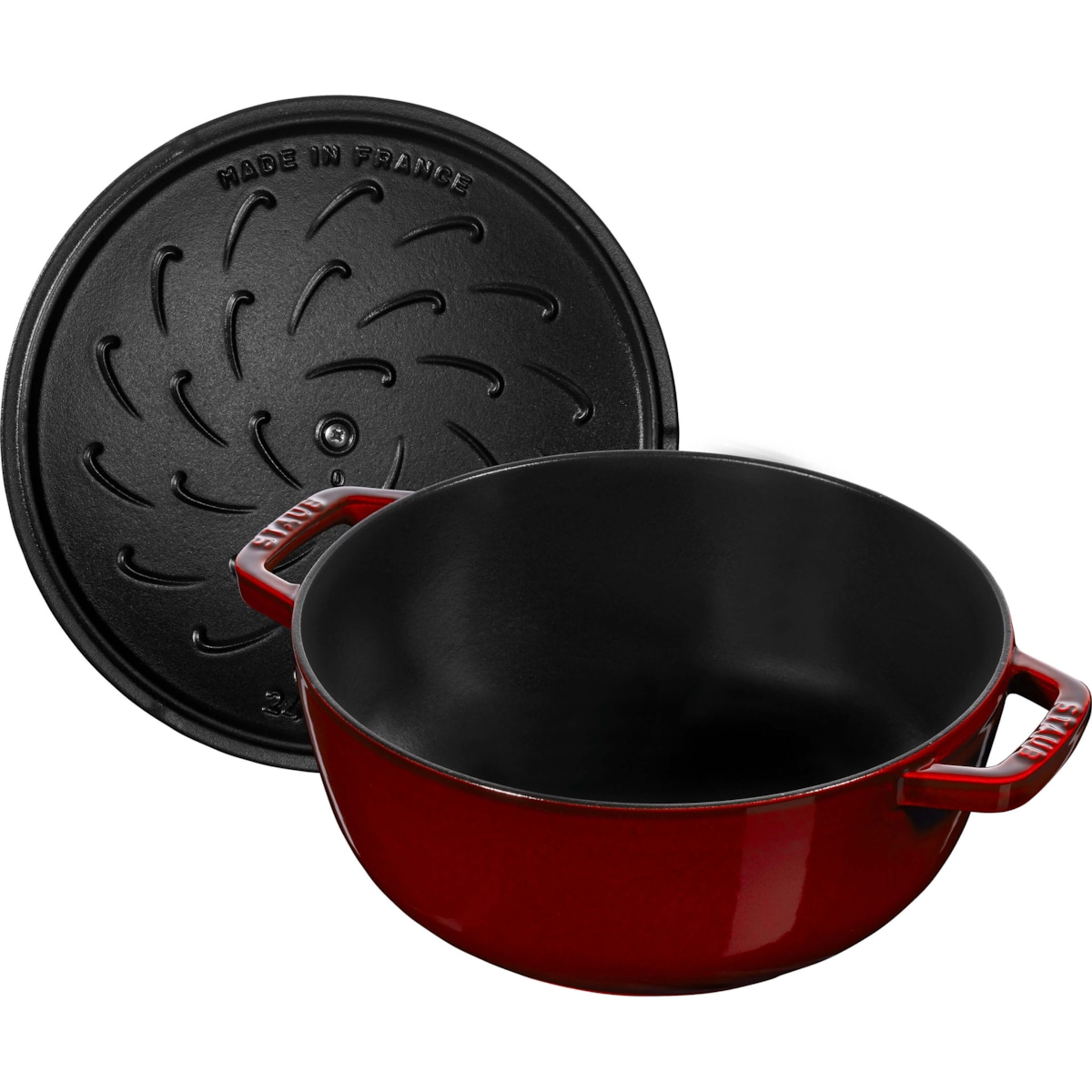 Garnek żeliwny okrągły lilia Staub - Grenadynowy, 5 ltr