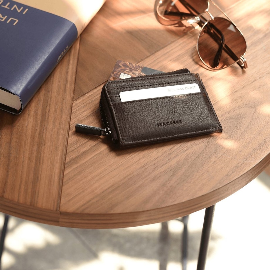 Etui na dokumenty Stackers zasuwane brązowe