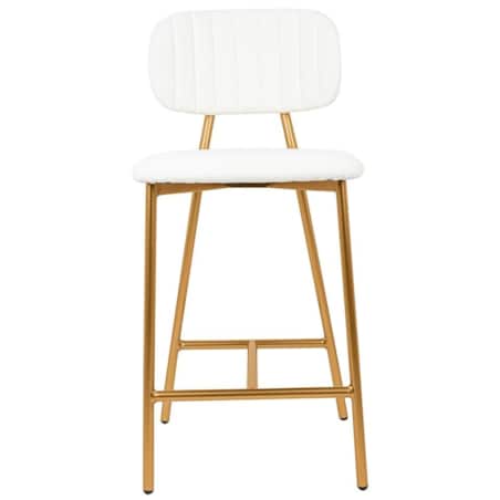 Komfortowe krzesło FABIOLA BOUCLEK H1201100125 białe złote, King Home