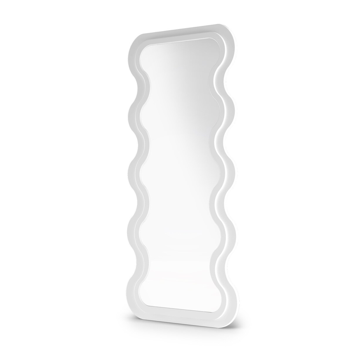 Lustro w nieregularnej ramie 180x80cm białe