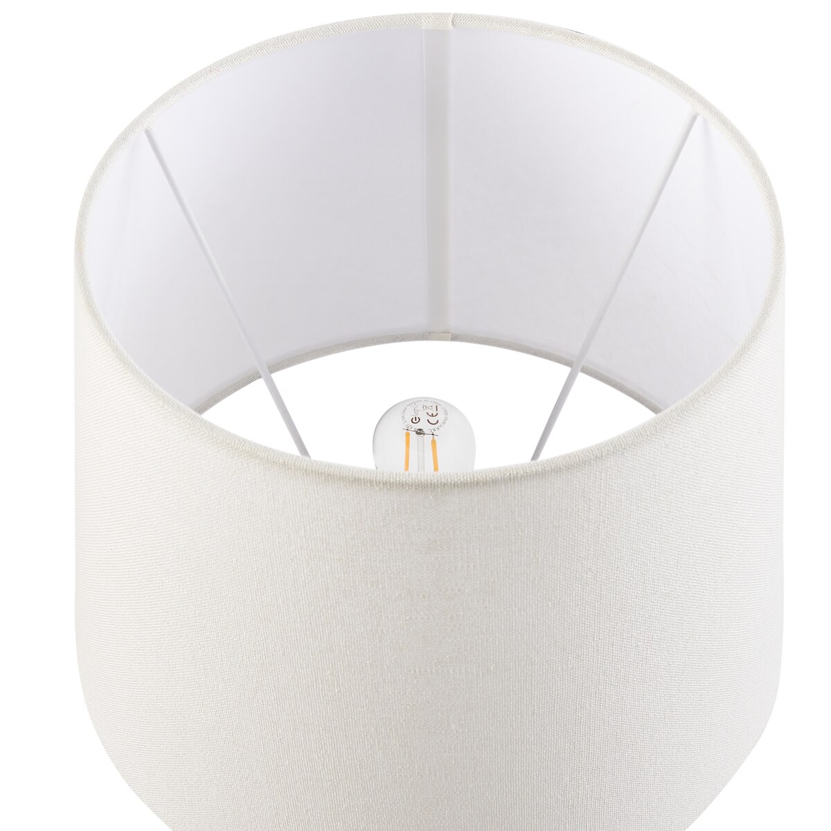 Lampa stołowa BIJELA Porcelana Biały/ niebieski