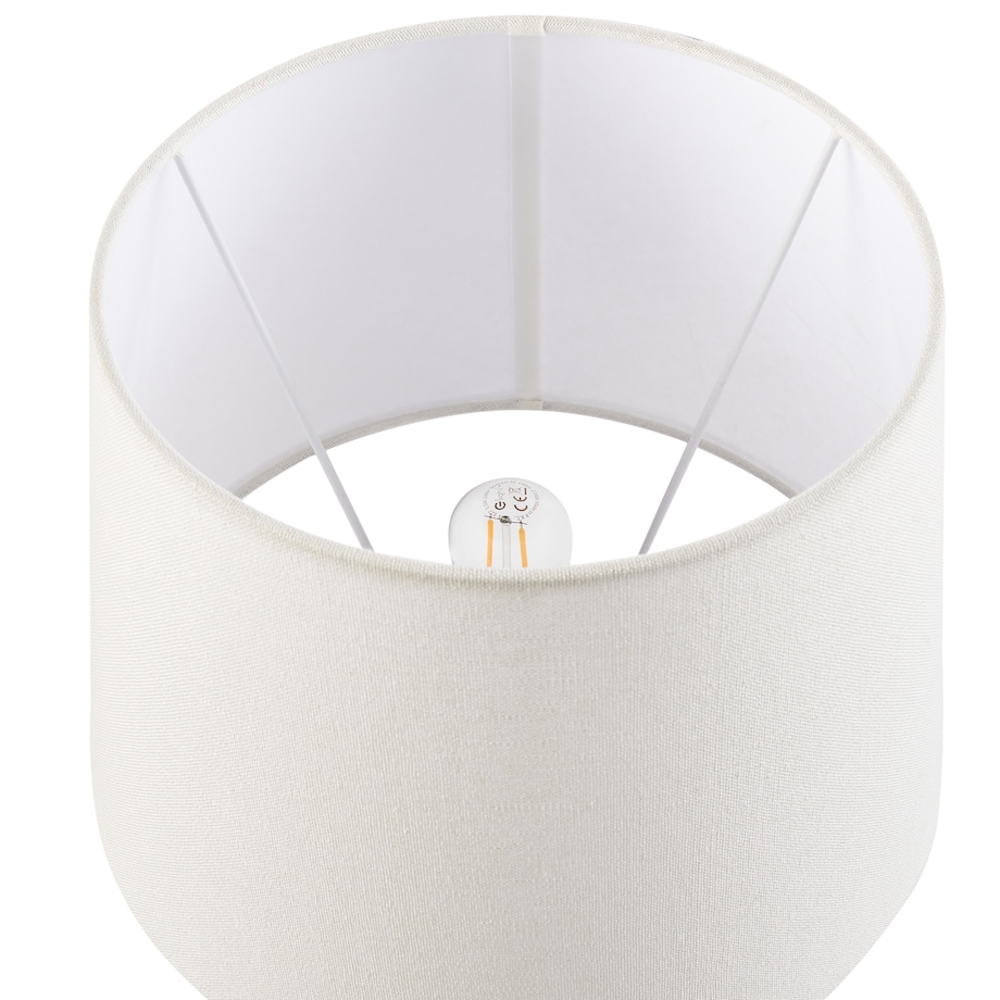 Lampa stołowa BIJELA Porcelana Biały/ niebieski