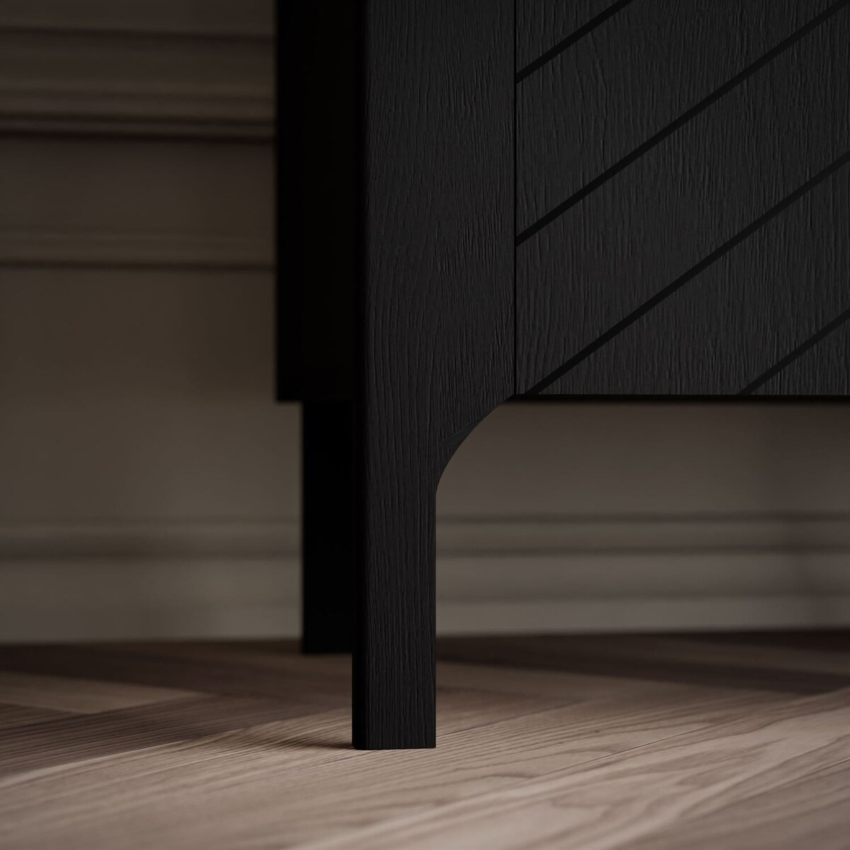 Dwudrzwiowa przeszklona witryna LUMI, czarna