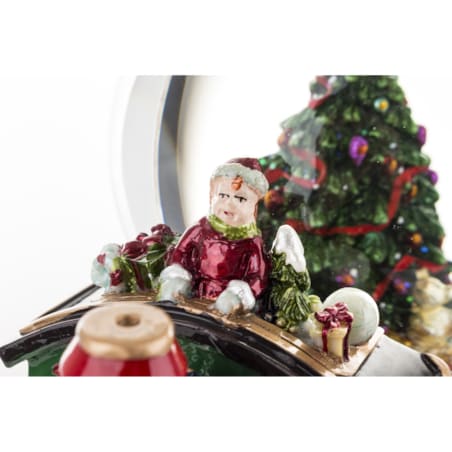 Kula śnieżna świąteczna 17x22,5x12 cm POCIĄG