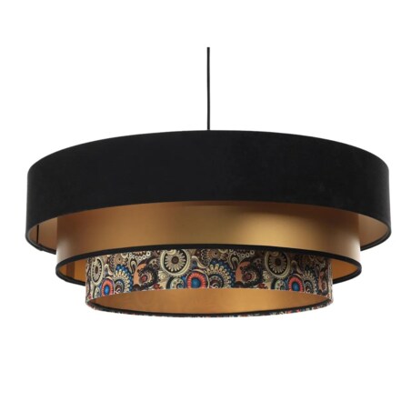 Lampa wisząca TRIO MIX czarna/złota/wielokolorowa