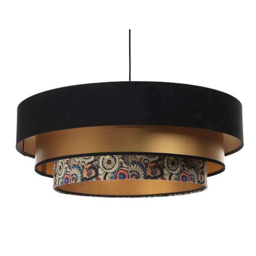 Lampa wisząca TRIO MIX czarna/złota/wielokolorowa