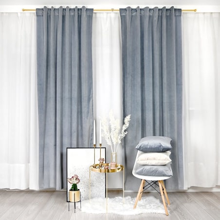 Zasłona 140x270 szaroniebieska Werona