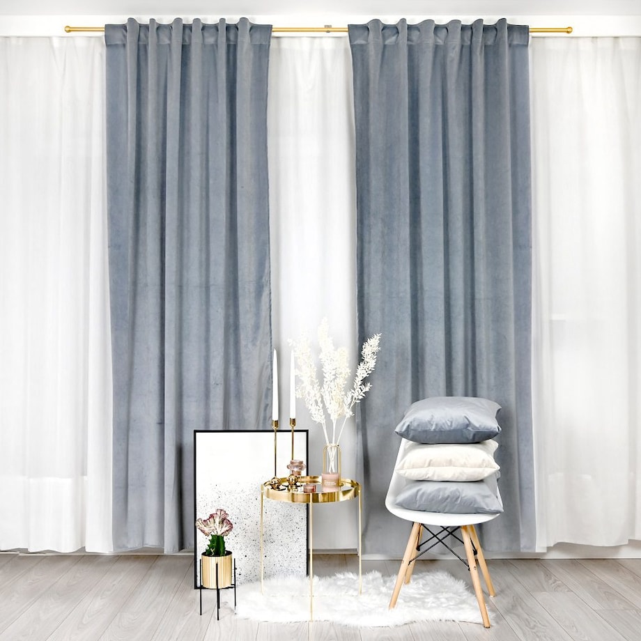 Zasłona 140x270 szaroniebieska Werona