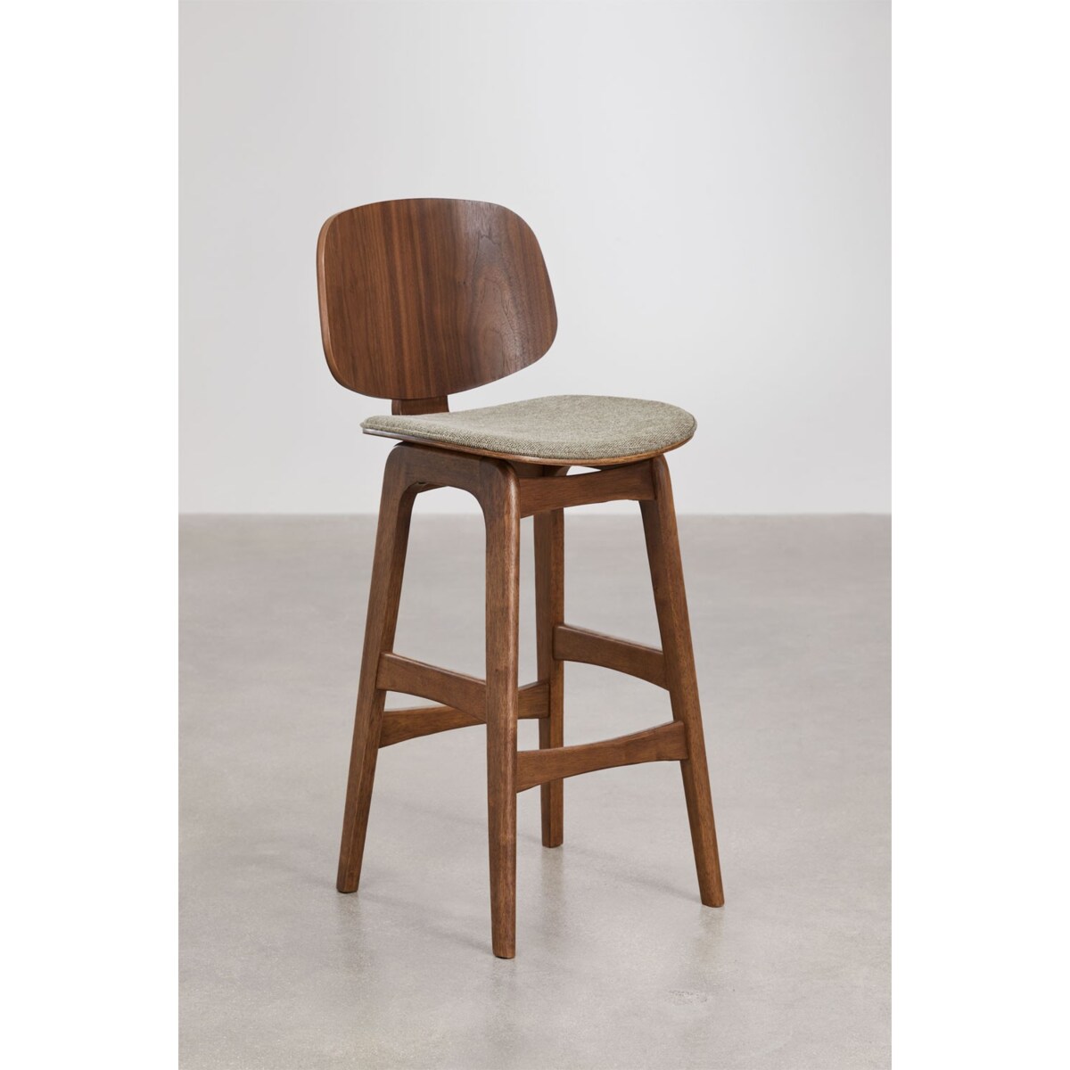 Krzesło barowe z drewna kauczukowego brązowe Canada 2 szt. 65 cm